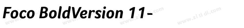Foco BoldVersion 11字体转换